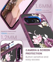 Google Pixel 10A Case + Tempered Glass Screen Protector, Slim Soft TPU + Hard PC