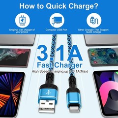 2-Pack 6FT USB-C Fast Charger, 3.1A Type A, for Samsung Galaxy A16 A17