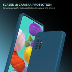 Samsung Galaxy A51 4G Case Dark Blue, Scratch Resistant Soft Touch Slim Cover