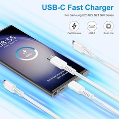 2 Pack 25W USB-C Fast Charger Adapter for Galaxy S23 S22