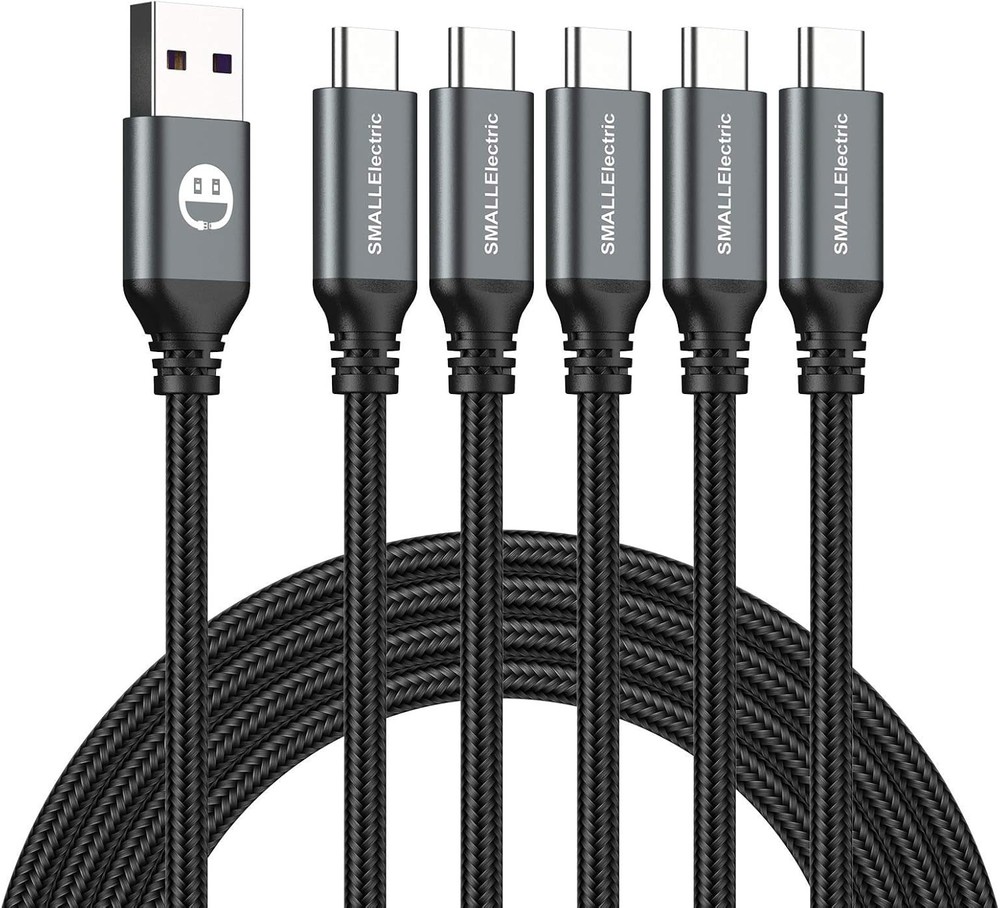5 Pack 3A USB Type-C Fast Charger for iPhone 17/17 Pro, 6Ft
