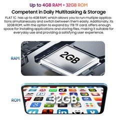 Blackview OSCAL FLAT 1C Smartphone 4GB+32GB 6.56&Prime; Android 13 4700mAh Unlocked