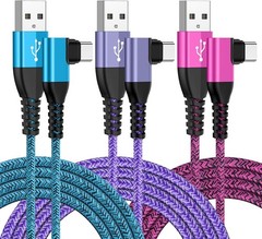 3 Pack 3.1A USB-C Fast Charger for iPhone 17, Samsung Galaxy S25 6FT