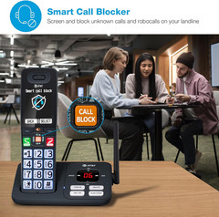 DECT 6.0 Cordless Phone, 3-Handset – Smart Call Blocker, Bluetooth Connect to Ce