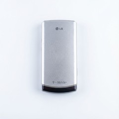 LG Flip Phone T-Mobile Silver Clamshell Basic Feature Cellular Phone Untested