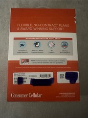 New Sealed Consumer Cellular Iris Flip Phone (8GB) 5.0MP Camera 4G LTE- Red