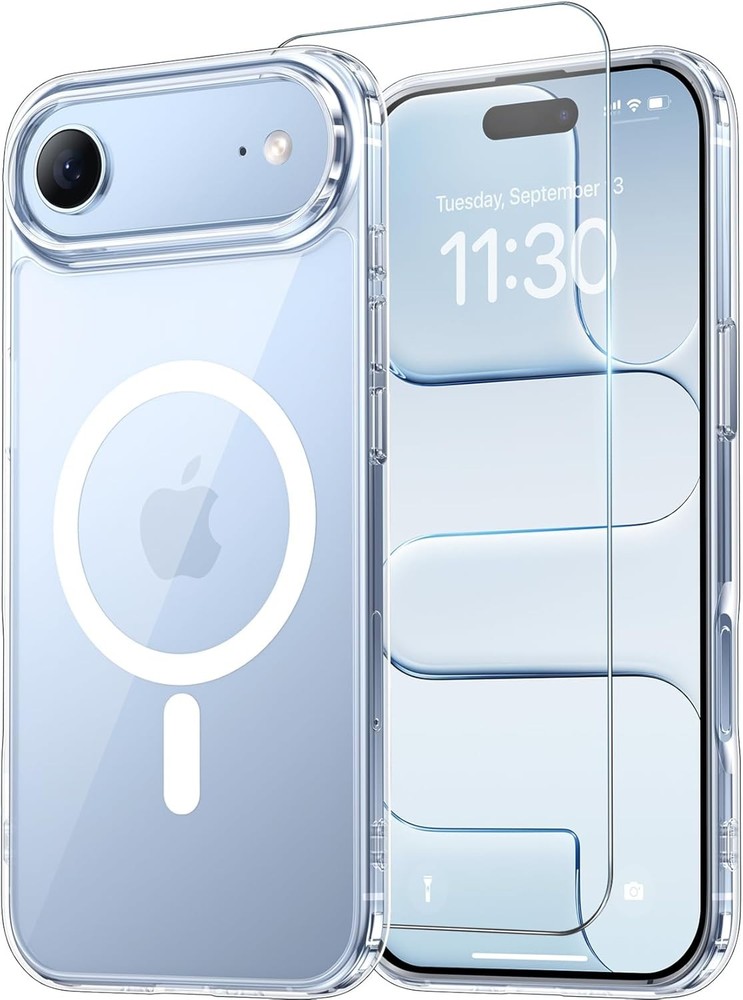 Designed for iPhone Air Case Clear, Shockproof Slim Magnetic Phone Case 6.5 inch