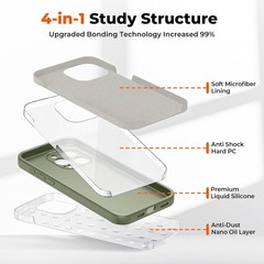 Designed for iPhone 14 Pro Case, Premium Liquid Silicone Slim Shockproof Phone C