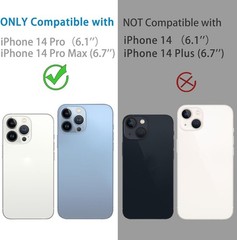Camera Lens Protector for iPhone 14 Pro/Pro Max, Anti-Scratch Tempered Glass