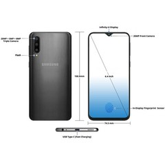 Original Samsung Galaxy A50 SM-A505F/DS 128GB 6.4&Prime; Unlocked LTE 4G Mobile Phone