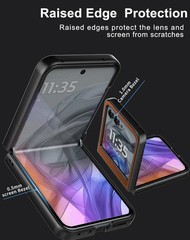 Case for Motorola Razr 2024/2025 – PU Vegan Leather Back & Hard Bumper – Brown