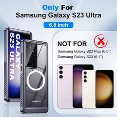 Samsung Galaxy S23 Ultra Waterproof Case with Built-in Magnetic & Screen Protect