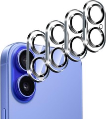 4-Pack Camera Lens Protector for iPhone 16 6.1”/16 Plus 6.7” Tempered Glass