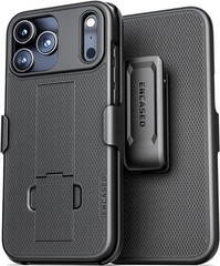 iPhone 17 Pro Max Belt Case with Holster Clip and Kickstand, Rubberized Finish