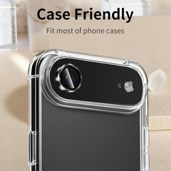 9H Tempered Glass Camera Lens Protector for iPhone Air, Black