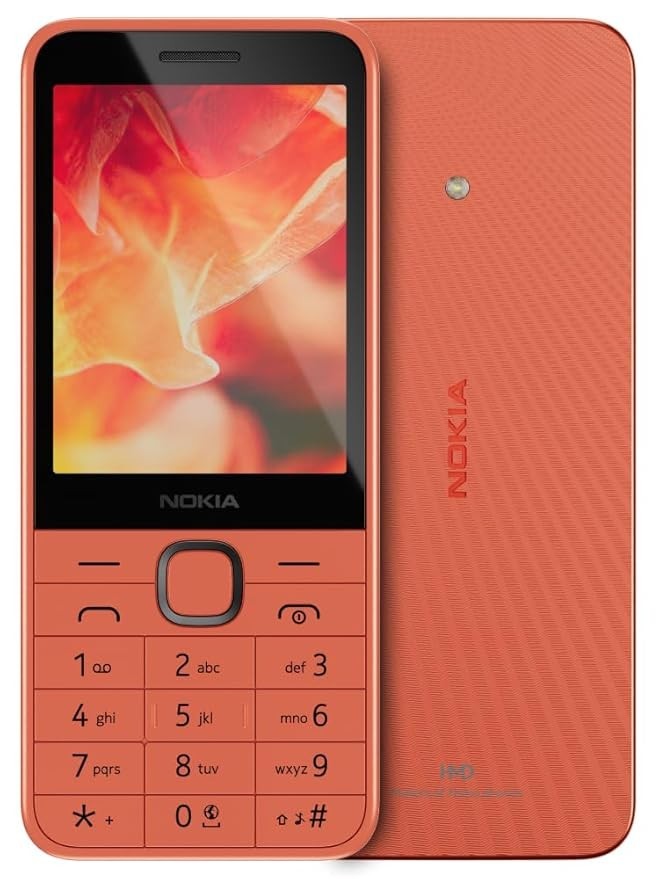 2024 Nokia 220 4G Dual SIM Keypad Phone Bluetooth FM USB-C Peach