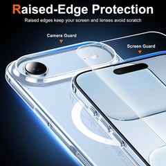 Designed for iPhone Air Case Clear, Shockproof Slim Magnetic Phone Case 6.5 inch