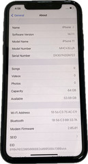 Apple iPhone 11 MHC43LL/A 64GB, Black, Unlocked, 98% Battery Health, No SIM