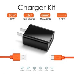 Wall Charger Charging Cable Power Cord Wire for Ring Keypad 2nd Gen & Doorbell