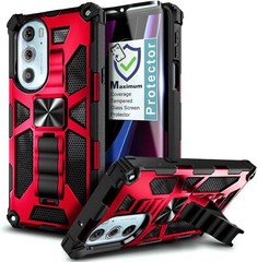 for Motorola Edge+ Plus 2022 Case with Tempered Glass Screen Protector Multicolo