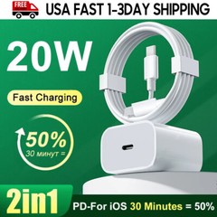 20W Ungrade Super Fast Charger + Cable For iPhone 11 13 14 Pro Max 8 7 6 Xs XR