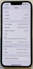 USED, GSM UNLOCKED MIDNIGHT iPhone 13, 128GB A2482 MLA23LL/A 98% BATTERY (16.2)