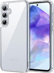 Samsung Galaxy A55 5G Case, Non-Yellowing Shockproof Bumper & Clear Hard PC Cove