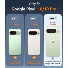 2 Pack Google Pixel 10/10 Pro Case with Slide Camera Cover and Screen Protector