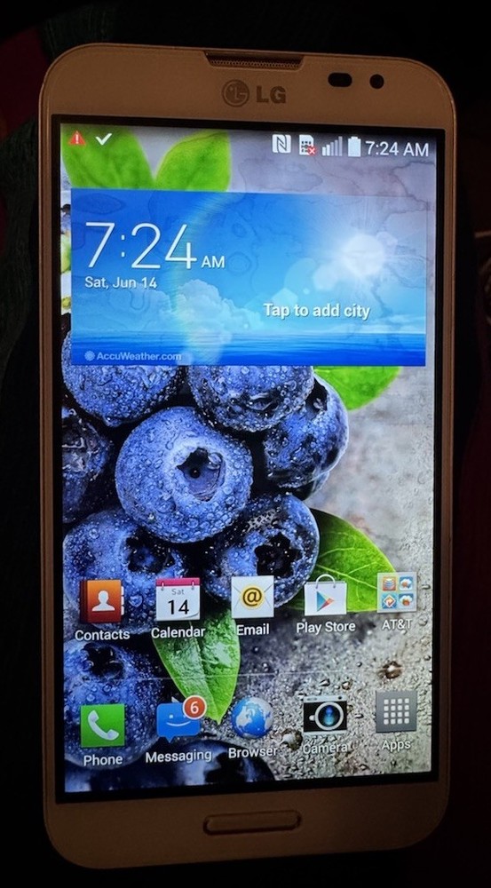 LG Optimus G Pro E980 (ATT) 32 GB White Cell Phone Fast Ship Very Good Used