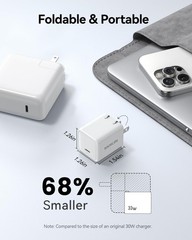 Fast Charging for iPhone 16/15 Charger, PD 3.0 PPS 33W GaN USBC Wall Charge Adap