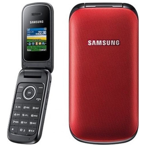 RED *VODAFONE SPAIN* SAMSUNG GT-E1190 PHONE GSM MOBILE FLIP CELL PHONE CELLULAR