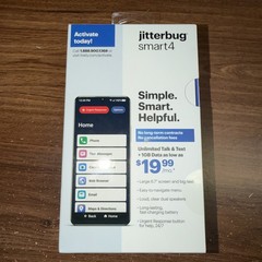 Lively Jitterbug Smart4 Smartphone for Seniors BRAND NEW SEALED IN BOX.
