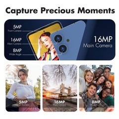 N20 Basic Cell Phone, Wide-Angle Camera, 6GB + 6GB Extended RAM, 128GB Storag…