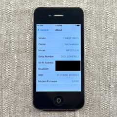 Apple iPhone 4S 8GB Black Smartphone Unlocked iOS 7.0.6 Complete Box CIB A1387