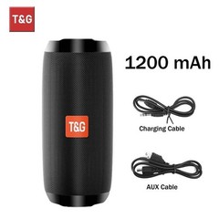 T&G TG117 Portable Bluetooth Speaker Waterproof Outdoor TWS TF FM Radio