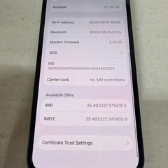 Apple iPhone 13 – 256 GB – Midnight (Unlocked) 82% Battery Health