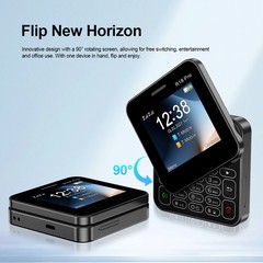 SERVO R18 Pro Mini Phone 2.4&Prime; Rotating Screen Dual SIM 2G GSM Flashlight Radio