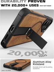 Leather Case with Strong Magnet for Samsung Galaxy S26 Ultra, Kickstand Adjustab