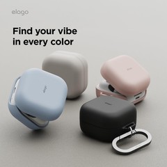 Premium Silicone Case with Carabiner for Samsung Galaxy Buds 4 & 4 Pro – Black