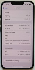 TESTED USED GSM UNLOCKED MIDNIGHT iPhone 13, 128GB A2482 ML933LL/A, 90% BATTERY