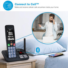 DECT 6.0 Cordless Phone, 3-Handset – Smart Call Blocker, Bluetooth Connect to Ce