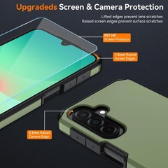 Shockproof Silicone Armor Case for Samsung Galaxy A17 5G w/ HD Screen Protector