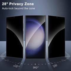 2 Pack Samsung Galaxy S23 Ultra Privacy Screen Protector & Lens Protectors, Anti