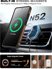 Leather Case with Strong Magnet for Samsung Galaxy S26 Ultra, Kickstand Adjustab