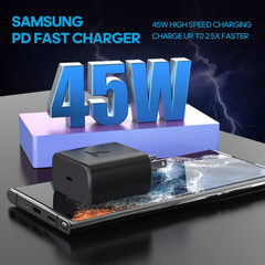 45W Wall Adapter Fast Power Charger 6FT Charging Cable For Samsung Galaxy S23 +