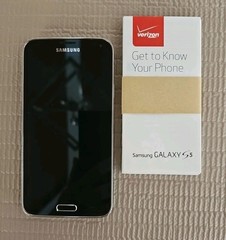 Samsung Galaxy S5 SM-G900V (Verizon) Black 16GB with Box See Pictures