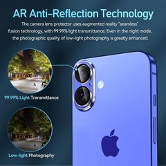 4-Pack Camera Lens Protector for iPhone 16 6.1”/16 Plus 6.7” Tempered Glass