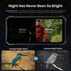 28000mAh FOSSiBOT F107 PRO 5G 4G Rugged Phone Android 15 Starlight Night Vision