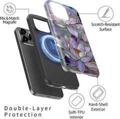 iPhone 15 Pro Case – Wireless Charging Compatible – Dual-Layer Hard Shell + Sili