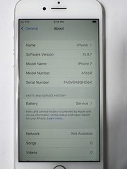 Apple iPhone 7 Silver A1660 CDMA+GSM 32GB *UNLOCKED* MNAD2LL/A iOS 15.8.7 🔋77%